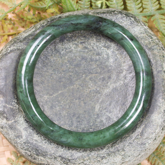 Bangle carved from Hapopo Pounamu - NZ Greenstone