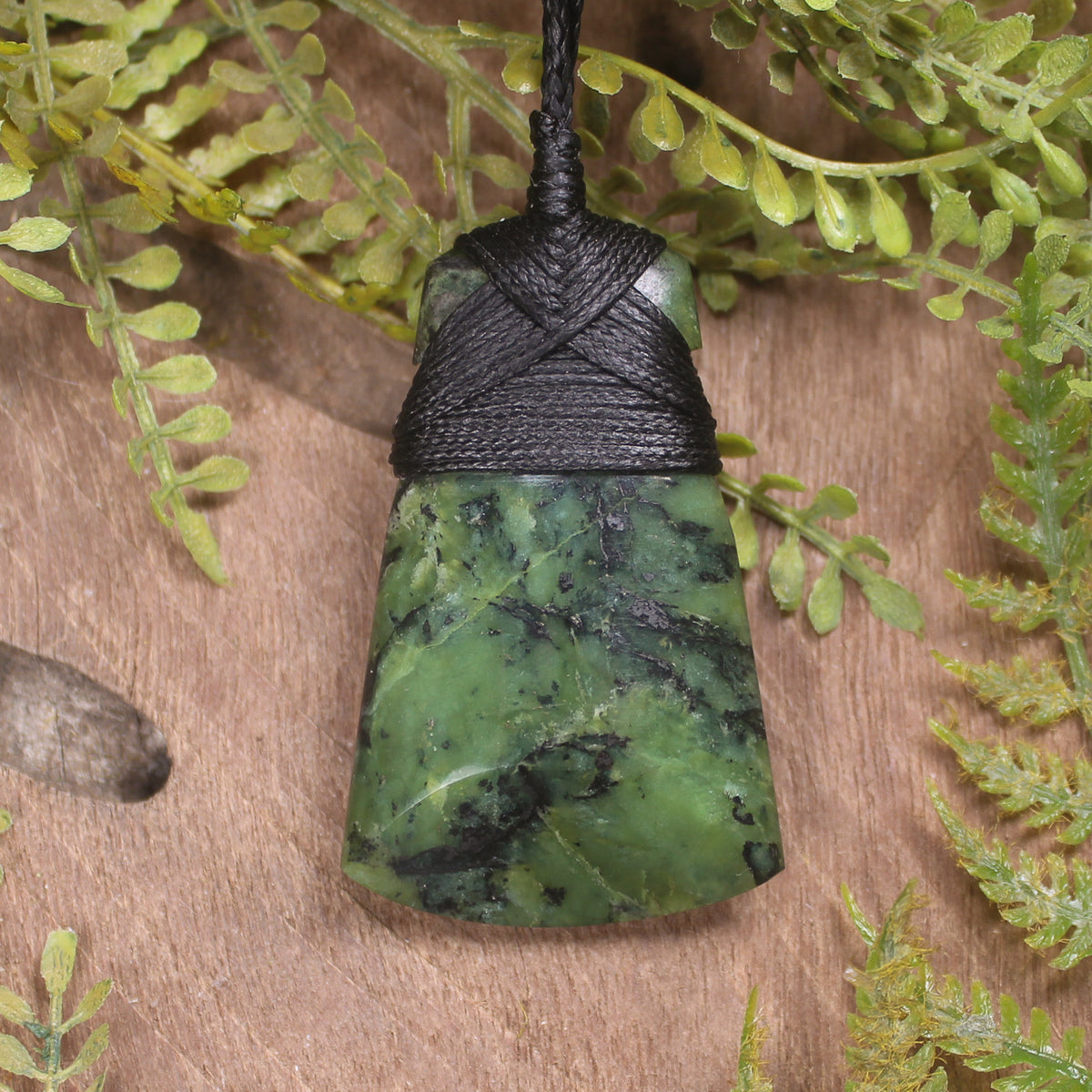 Douglas Creek Pounamu carved into a Toki Pendant - NZ Greenstone