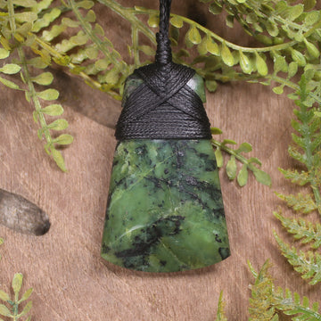 Douglas Creek Pounamu carved into a Toki Pendant - NZ Greenstone