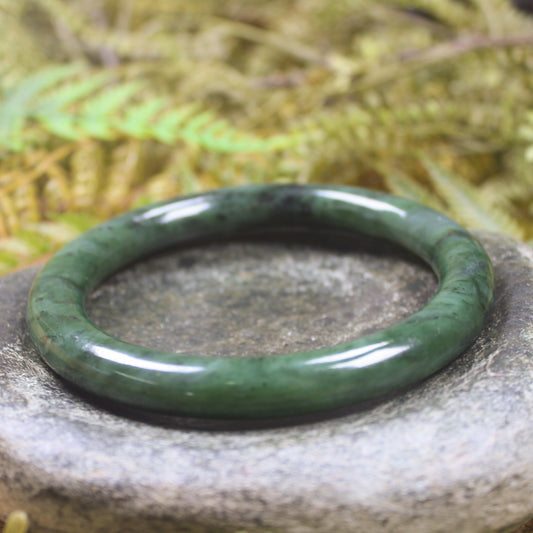 Bangle carved from Hapopo Pounamu - NZ Greenstone