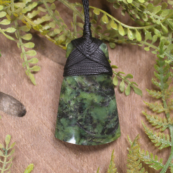 Douglas Creek Pounamu carved into a Toki Pendant - NZ Greenstone