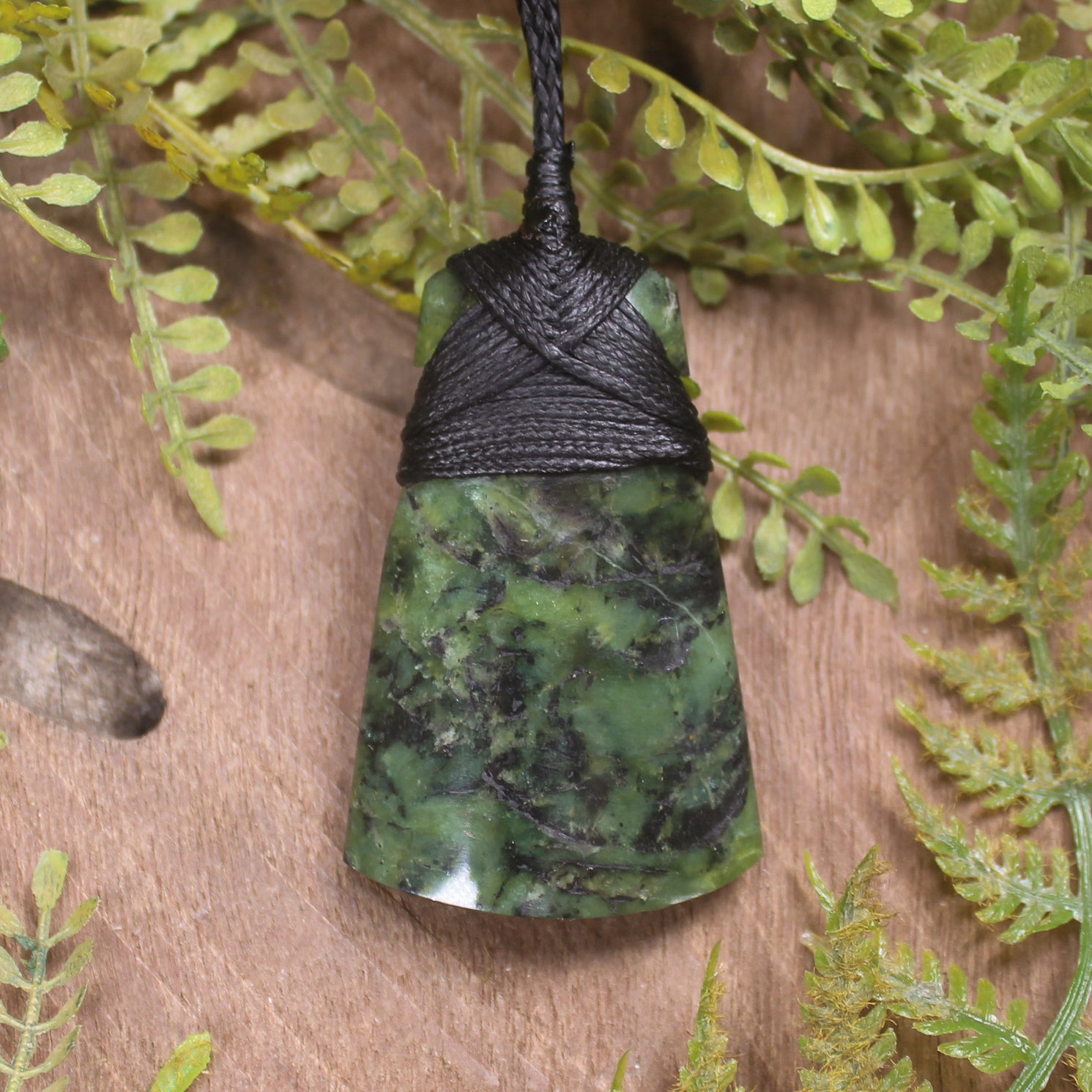 Douglas Creek Pounamu carved into a Toki Pendant - NZ Greenstone