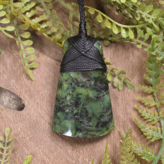 Douglas Creek Pounamu carved into a Toki Pendant - NZ Greenstone