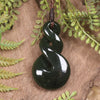 Twist carved from Rimu Pounamu - NZ Greenstone