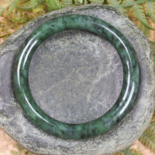 Bangle carved from Hapopo Pounamu - NZ Greenstone