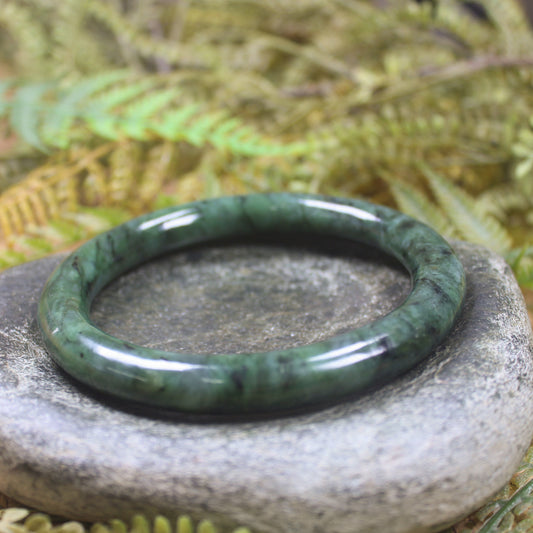 Bangle carved from Hapopo Pounamu - NZ Greenstone