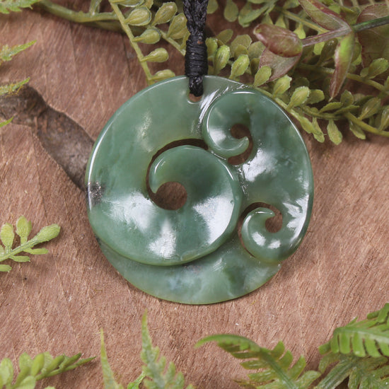 Inanga Koru pendant - NZ Greenstone