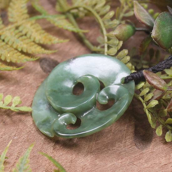Inanga Koru pendant - NZ Greenstone