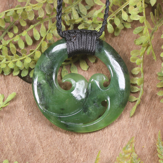 Koru carved from Hapopo Pounamu - NZ Greenstone