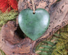 Hapopo Pounamu Heart Pendant - NZ Greenstone