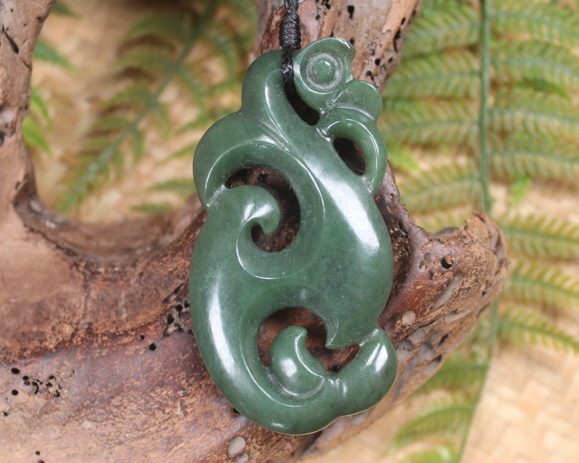 Manaia carved from Kawakawa Pounamu - NZ Greenstone