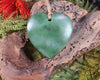 Hapopo Pounamu Heart Pendant - NZ Greenstone