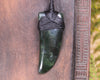 Taniwha Tooth or Niho carved from Kawakawa Pounamu - NZ Greenstone