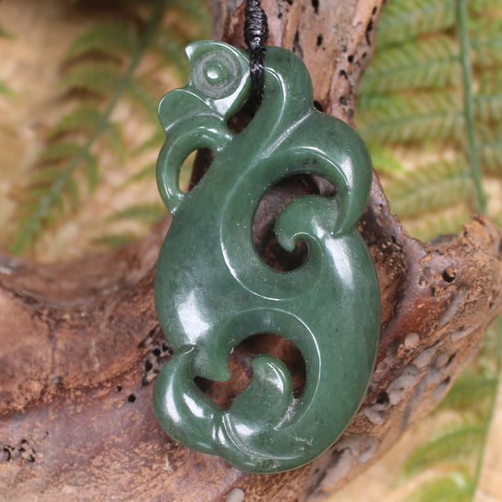 Manaia carved from Kawakawa Pounamu - NZ Greenstone