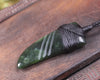 Taniwha Tooth or Niho carved from Kawakawa Pounamu - NZ Greenstone