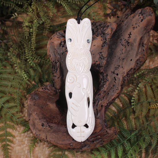 Tekoteko carved from NZ Beef Bone