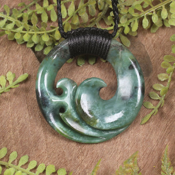 Inanga Koru pendant - NZ Greenstone