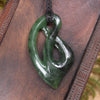 Rimu Pounamu Twist pendant - NZ Greenstone