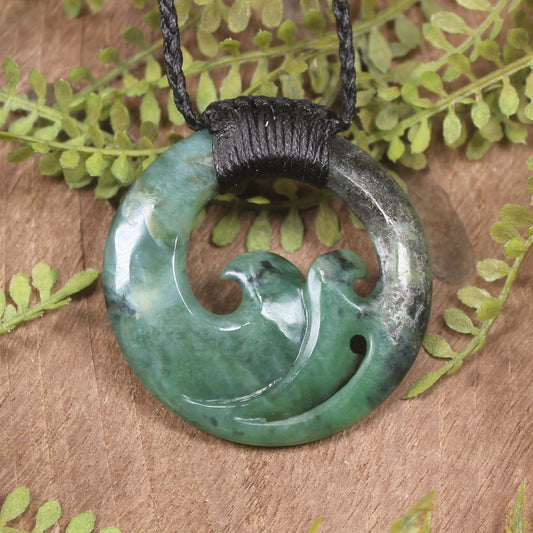 Inanga Koru pendant - NZ Greenstone
