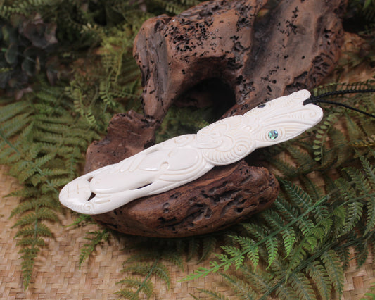 Tekoteko carved from NZ Beef Bone