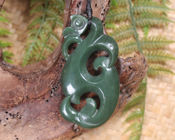 Manaia carved from Kawakawa Pounamu - NZ Greenstone