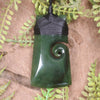Hapopo Pounamu Toki with Koru - NZ Greenstone