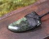 Tooth pendant carved from Kawakawa Pounamu - NZ Greenstone