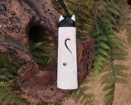 Toki or Adze carved from Beef Bone