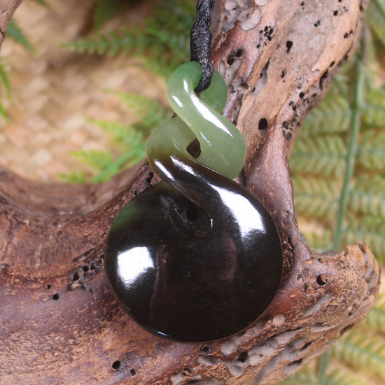 Twist carved from Rimu Pounamu - NZ Greenstone