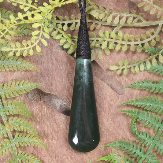 Kawakawa Pounamu Roimata Pendant - NZ Greenstone