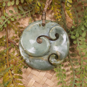 Inanga Koru pendant - NZ Greenstone
