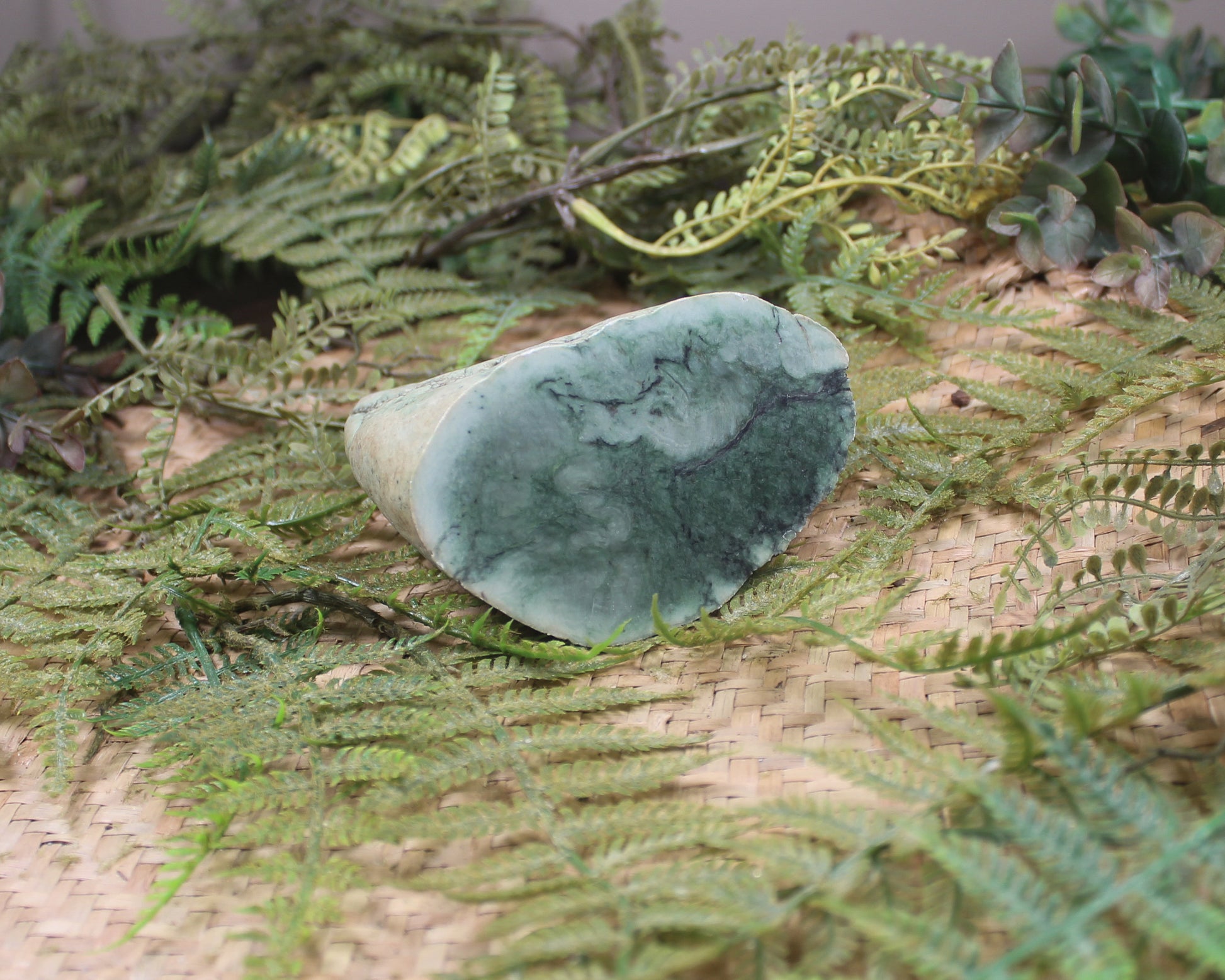 Freeform Kawakawa Pounamu Sculpture
