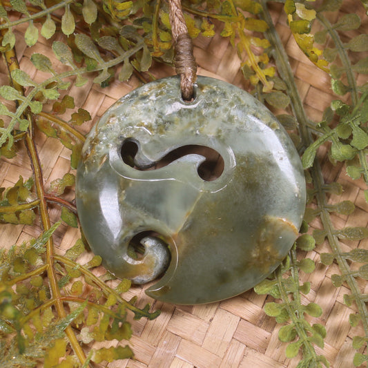 Inanga Koru pendant - NZ Greenstone