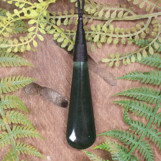 Kawakawa Pounamu Roimata Pendant - NZ Greenstone