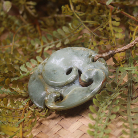 Inanga Koru pendant - NZ Greenstone