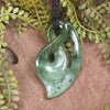 Twist or Pikorua carved from Hapopo Pounamu - NZ Greenstone