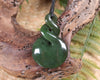 Twist carved from Kawakawa Pounamu - NZ Greenstone