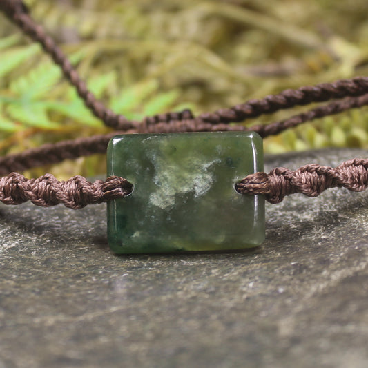 Adjustable cord bracelet with Rimu Pounamu