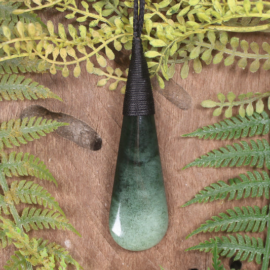 Kawakawa Pounamu Roimata Pendant - NZ Greenstone