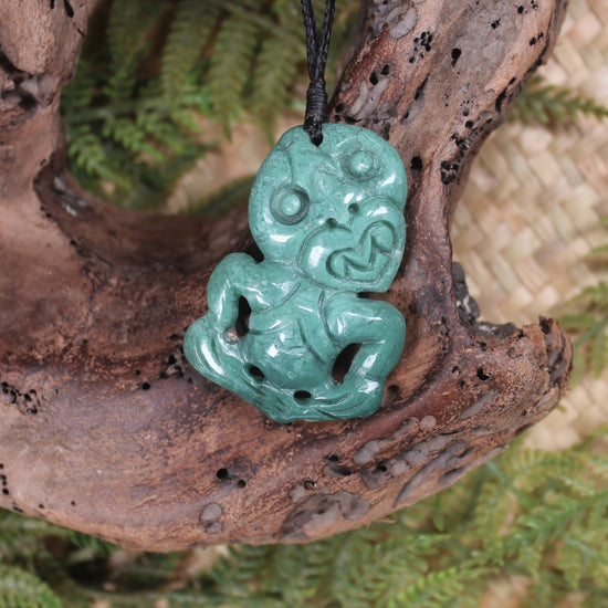 Hei Tiki carved from Fuchsite