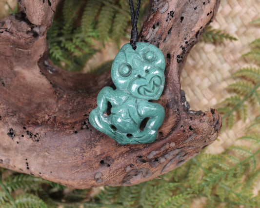 Hei Tiki carved from Fuchsite
