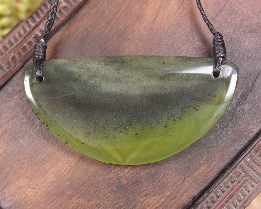 Breastplate or Shield carved from Tangiwai Pounamu - NZ Greenstone