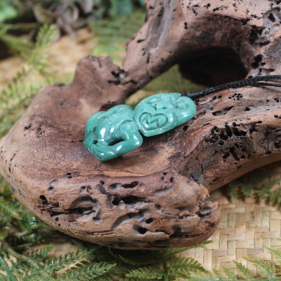 Hei Tiki carved from Fuchsite