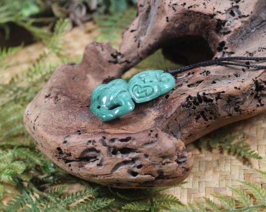 Hei Tiki carved from Fuchsite