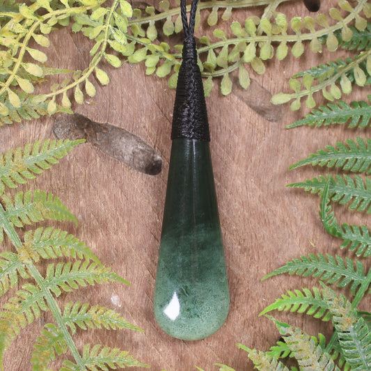 Kawakawa Pounamu Roimata Pendant - NZ Greenstone