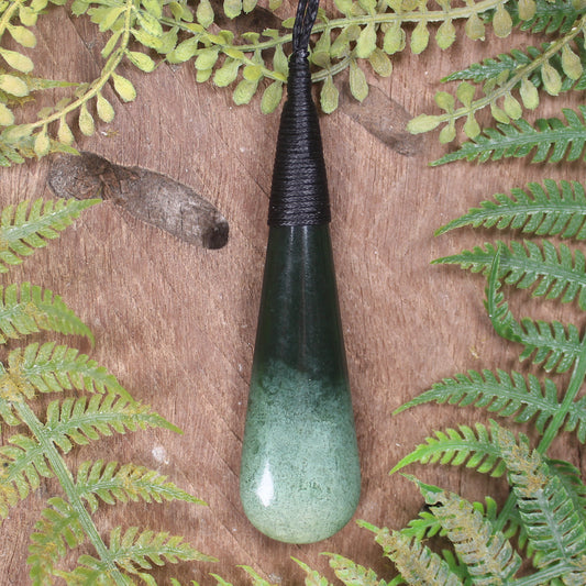 Kawakawa Pounamu Roimata Pendant - NZ Greenstone