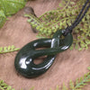 Twist or Pikorua carved from Kawakawa Pounamu - NZ Greenstone