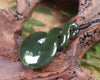 Twist carved from Kawakawa Pounamu - NZ Greenstone