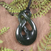 Twist or Pikorua carved from Kawakawa Pounamu - NZ Greenstone