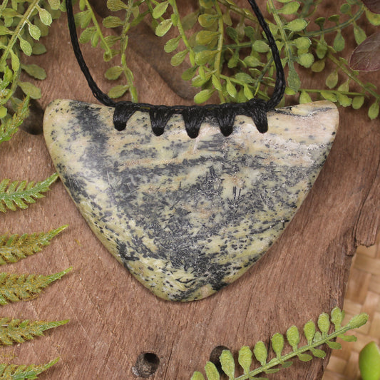 Breastplate or Shield carved from Rimu Pounamu - NZ Greenstone